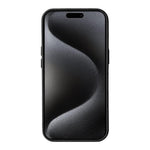 Custodia per telefono melkco in vera pelle con texture litchi e cornice metallica per l'obiettivo., For iPhone 15 Pro Max, For iPhone 15 Pro, For iPhone 15, For iPhone 14