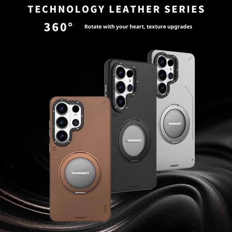 Custodia magnetica per telefono YOUNGKIT Technology Skin Series con supporto girevole., For Samsung Galaxy S26 Ultra 5G