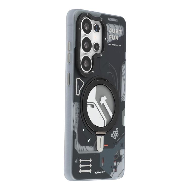Custodia magnetica per telefono YOUNGKIT Starship Series con supporto girevole in TPU IMD, For Samsung Galaxy S26 Ultra 5G