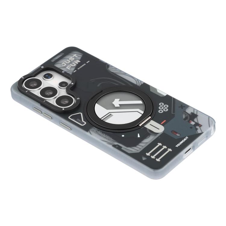 Custodia magnetica per telefono YOUNGKIT Starship Series con supporto girevole in TPU IMD, For Samsung Galaxy S26 Ultra 5G