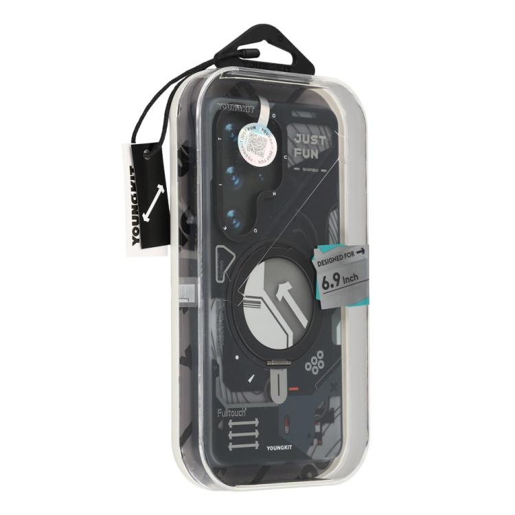Custodia magnetica per telefono YOUNGKIT Starship Series con supporto girevole in TPU IMD, For Samsung Galaxy S26 Ultra 5G