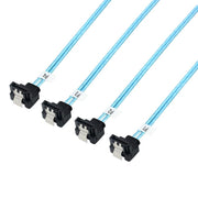 WG174 4 x SATA Straight Head to 4 x SATA Elbow 6Gbps Cable, 0.5m, 1m