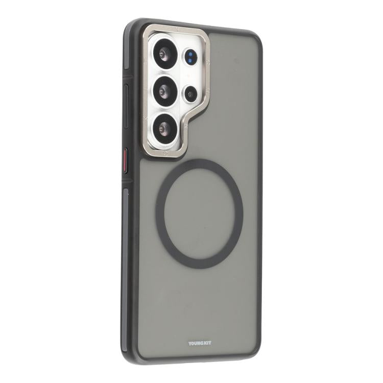 YOUNGKIT Custodia ibrida magnetica per telefono con finitura opaca TPU/PC effetto sabbia rocciosa., For Samsung Galaxy S26 Ultra 5G