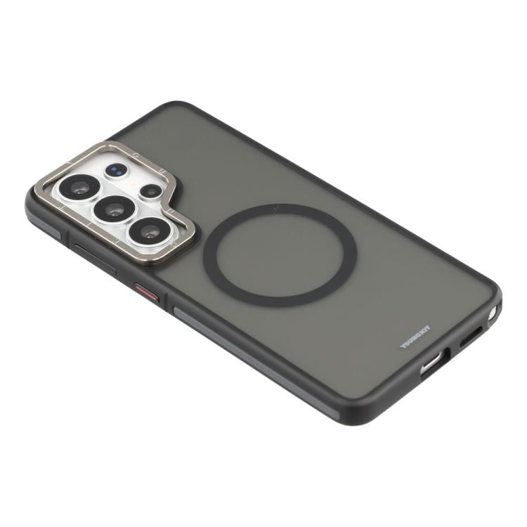YOUNGKIT Custodia ibrida magnetica per telefono con finitura opaca TPU/PC effetto sabbia rocciosa., For Samsung Galaxy S26 Ultra 5G
