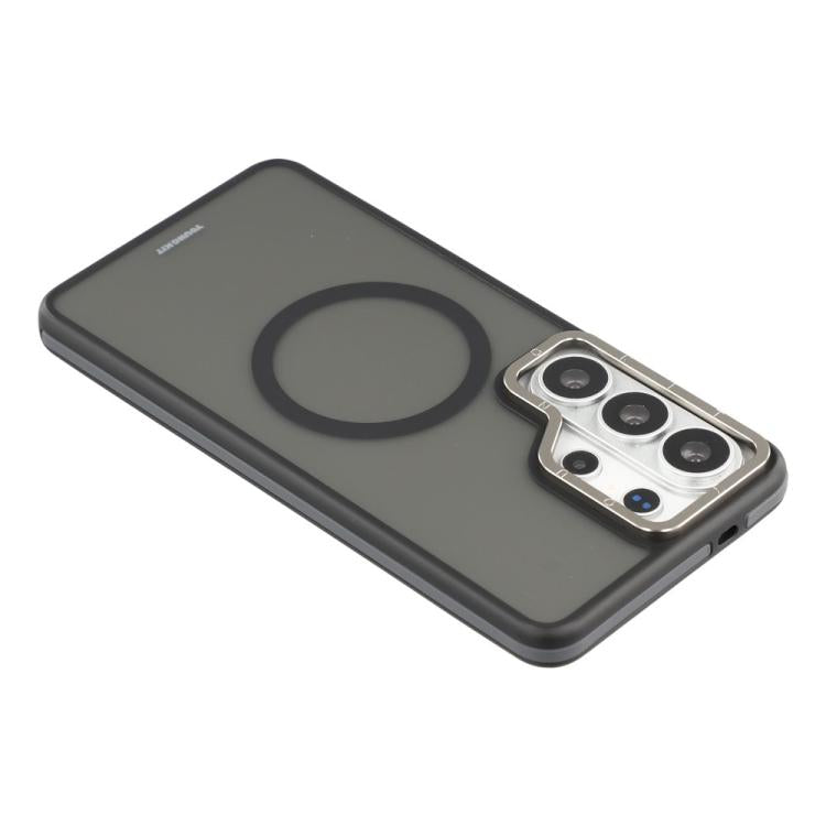 YOUNGKIT Custodia ibrida magnetica per telefono con finitura opaca TPU/PC effetto sabbia rocciosa., For Samsung Galaxy S26 Ultra 5G