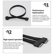 WG181 OculinkSFF-8611 8I to SFF-8611 8I High-speed Data Transmission Connection Cable, 0.5m