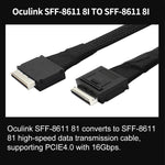 WG181 OculinkSFF-8611 8I to SFF-8611 8I High-speed Data Transmission Connection Cable, 0.5m