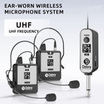 Sistema microfoni wireless UHF 2 TX e 1 RX portatile