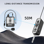 Sistema microfoni wireless UHF 2 TX e 1 RX portatile