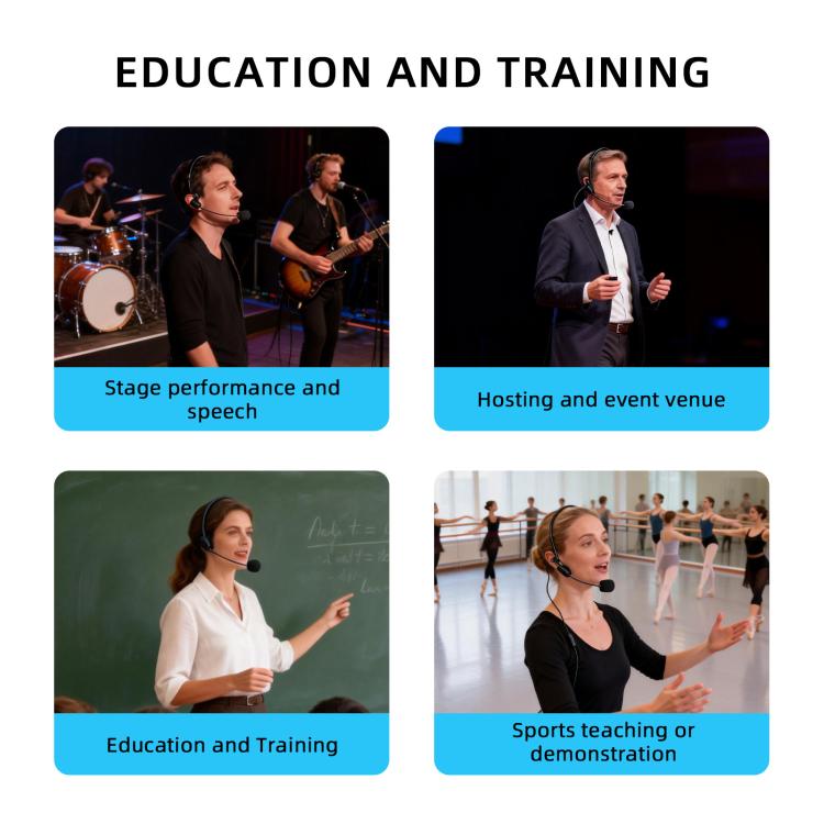 DEBRA DT-02 Ear-worn UHF Wireless Microphone System 2 TX & 1 RX, DT-02