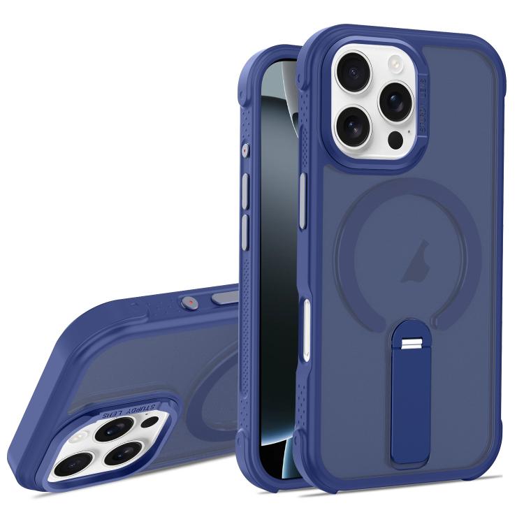 Custodia ibrida pieghevole magnetica in PC TPU con effetto pelle., For iPhone Air, For iPhone 16 Pro Max, For iPhone 16 Pro