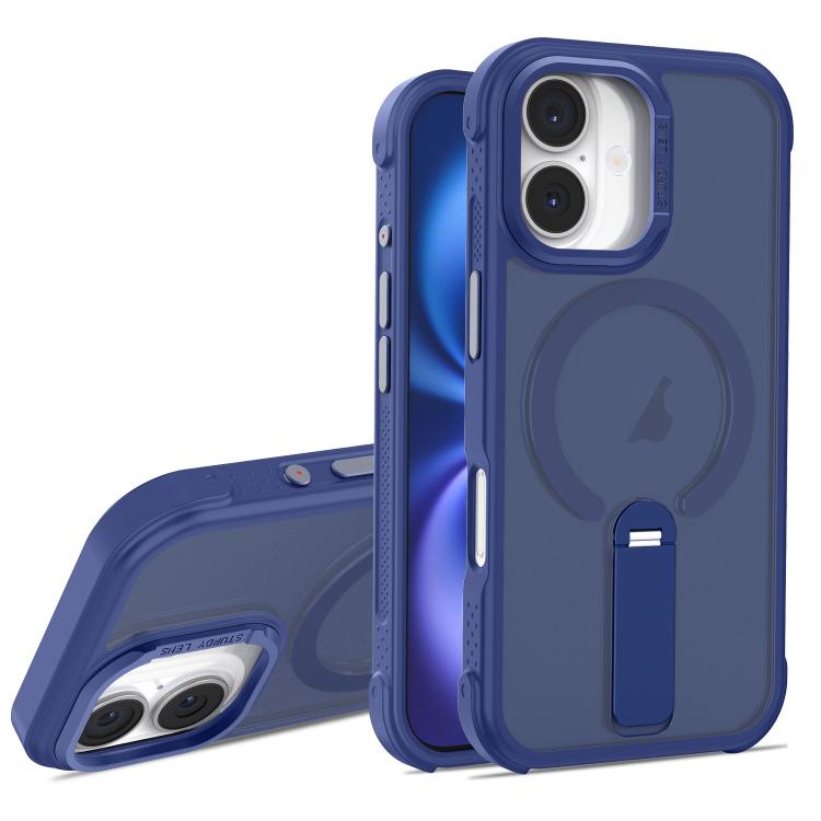 Custodia ibrida pieghevole magnetica in PC TPU con effetto pelle., For iPhone 16 Plus, For iPhone 16, For iPhone 15 Pro Max