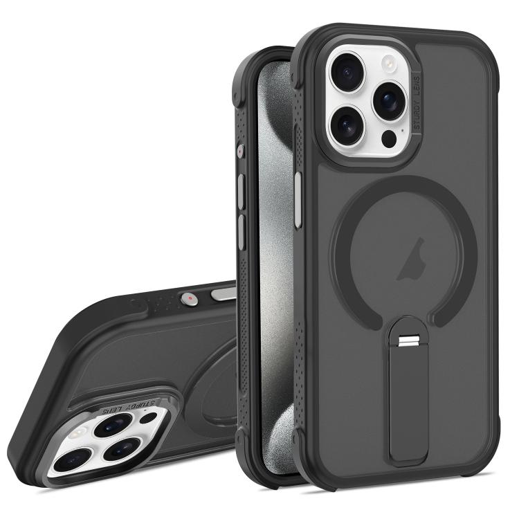 Custodia ibrida pieghevole magnetica in PC TPU con effetto pelle., For iPhone 15 Pro, For iPhone 15 Plus, For iPhone 15