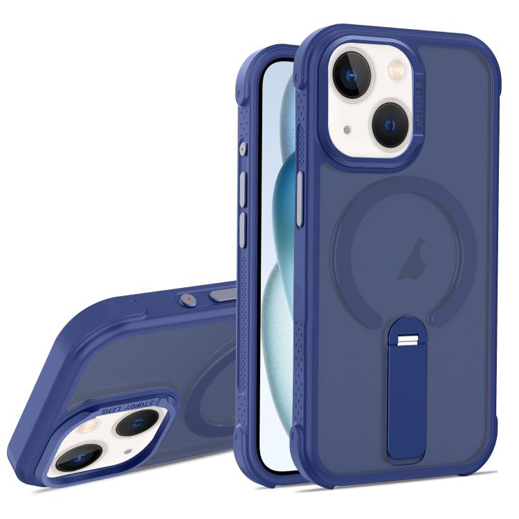 Custodia ibrida pieghevole magnetica in PC TPU con effetto pelle., For iPhone 15 Pro, For iPhone 15 Plus, For iPhone 15