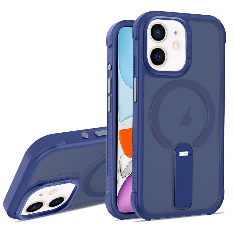 Custodia ibrida pieghevole magnetica in PC TPU con effetto pelle., For iPhone 12 Pro, For iPhone 11