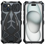 Custodia per telefono antiurto in silicone con pellicola protettiva, ideale per auto sportive in metallo., For iPhone 17e / 16e, For iPhone 17 Pro Max, For iPhone 16 Pro Max, For iPhone 15 Pro Max, For iPhone 15 Pro, For iPhone 15