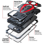 Custodia per telefono antiurto in silicone con pellicola protettiva, ideale per auto sportive in metallo., For iPhone 17e / 16e, For iPhone 17 Pro Max, For iPhone 16 Pro Max, For iPhone 15 Pro Max, For iPhone 15 Pro, For iPhone 15
