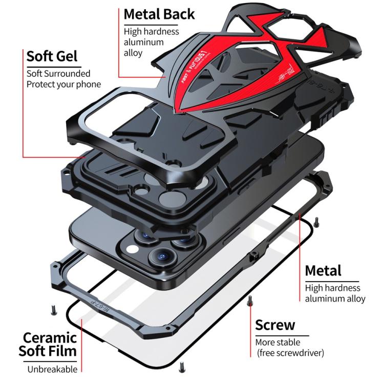 Custodia per telefono antiurto in silicone con pellicola protettiva, ideale per auto sportive in metallo., For iPhone 17e / 16e, For iPhone 17 Pro Max, For iPhone 16 Pro Max, For iPhone 15 Pro Max, For iPhone 15 Pro, For iPhone 15