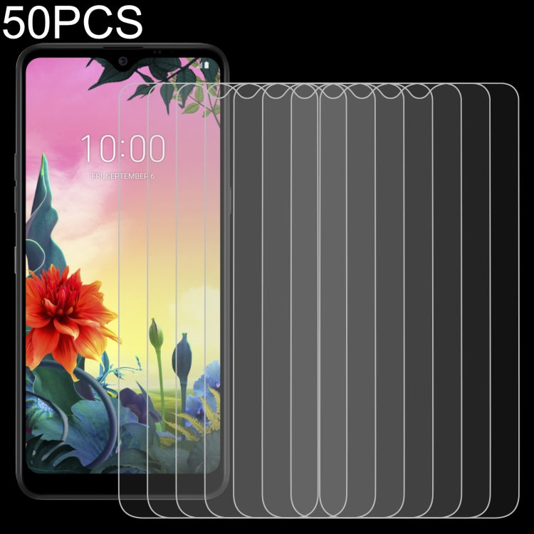 50 pellicole in vetro temperato da 0,26 mm 9H 2,5D, For LG K31 (50 PCS), For LG K40S (50 PCS), For LG K41S (50 PCS), For LG K50 (50 PCS), For LG K50S (50 PCS), For LG Q60 (50 PCS), For LG Q61 (50 PCS), For LG K51S (50 PCS)
