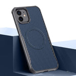 Custodia per telefono magnetica con texture in fibra di carbonio a forma di lama e piacevole al tatto., For iPhone 12 / 12 Pro, For iPhone 11 Pro Max, For iPhone 11