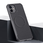 Custodia per telefono magnetica con texture in fibra di carbonio a forma di lama e piacevole al tatto., For iPhone 12 / 12 Pro, For iPhone 11 Pro Max, For iPhone 11