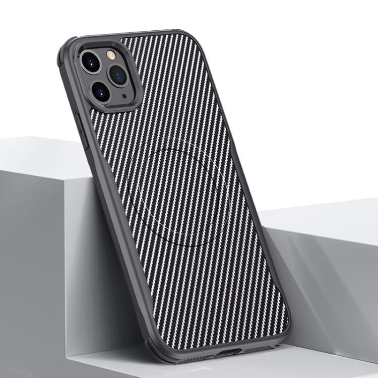 Custodia per telefono magnetica con texture in fibra di carbonio a forma di lama e piacevole al tatto., For iPhone 12 / 12 Pro, For iPhone 11 Pro Max, For iPhone 11