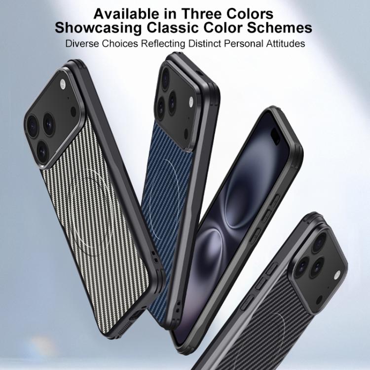 Custodia per telefono magnetica con texture in fibra di carbonio a forma di lama e piacevole al tatto., For iPhone 12 / 12 Pro, For iPhone 11 Pro Max, For iPhone 11