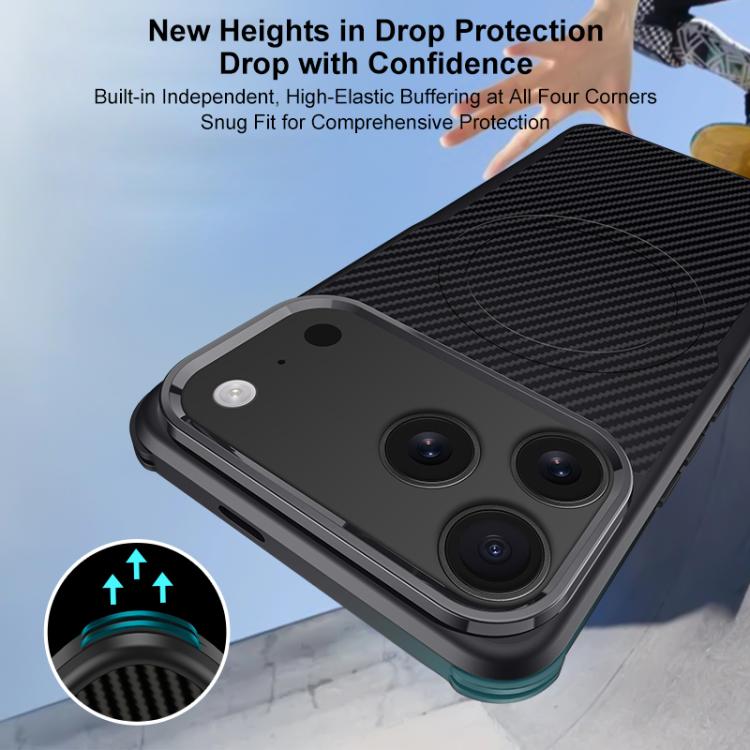 Custodia per telefono magnetica con texture in fibra di carbonio a forma di lama e piacevole al tatto., For iPhone 12 / 12 Pro, For iPhone 11 Pro Max, For iPhone 11