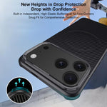 Custodia per telefono magnetica con texture in fibra di carbonio a forma di lama e piacevole al tatto., For iPhone 15 Pro Max, For iPhone 15 Pro, For iPhone 15 Plus, For iPhone 15, For iPhone 14 / 13, For iPhone 14 Pro, For iPhone 14 Pro Max           ...