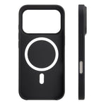 melkco Custodia ibrida per telefono in vera pelle con texture litchi e copertura totale, magnetica, in PC., For iPhone 17 Pro Max, For iPhone 17 Pro, For iPhone Air
