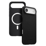 melkco Custodia ibrida per telefono in vera pelle con texture litchi e copertura totale, magnetica, in PC., For iPhone 17 Pro Max, For iPhone 17 Pro, For iPhone Air
