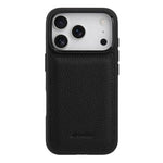 Melkco - Custodia ibrida per telefono in vera pelle con texture litchi a copertura totale., For iPhone 17 Pro Max, For iPhone 17 Pro, For iPhone 17