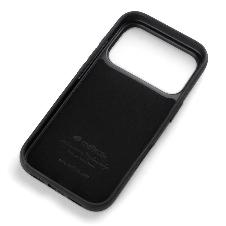 Melkco - Custodia ibrida per telefono in vera pelle con texture litchi a copertura totale., For iPhone 17 Pro Max, For iPhone 17 Pro, For iPhone 17