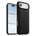 Melkco - Custodia ibrida per telefono in vera pelle con texture litchi a copertura totale., For iPhone Air, For iPhone 16 Pro Max, For iPhone 16 Pro