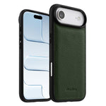 Melkco - Custodia ibrida per telefono in vera pelle con texture litchi a copertura totale., For iPhone Air, For iPhone 16 Pro Max, For iPhone 16 Pro