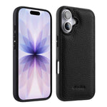 Melkco - Custodia ibrida per telefono in vera pelle con texture litchi a copertura totale., For iPhone 17 Pro Max, For iPhone 17 Pro, For iPhone 17