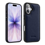Melkco - Custodia ibrida per telefono in vera pelle con texture litchi a copertura totale., For iPhone 17 Pro Max, For iPhone 17 Pro, For iPhone 17