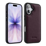 Melkco - Custodia ibrida per telefono in vera pelle con texture litchi a copertura totale., For iPhone 17 Pro Max, For iPhone 17 Pro, For iPhone 17
