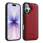 Melkco - Custodia ibrida per telefono in vera pelle con texture litchi a copertura totale., For iPhone 17 Pro Max, For iPhone 17 Pro, For iPhone 17