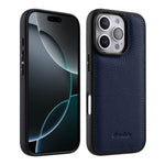 Melkco - Custodia ibrida per telefono in vera pelle con texture litchi a copertura totale., For iPhone Air, For iPhone 16 Pro Max, For iPhone 16 Pro
