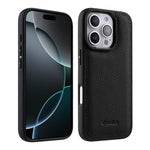 Melkco - Custodia ibrida per telefono in vera pelle con texture litchi a copertura totale., For iPhone Air, For iPhone 16 Pro Max, For iPhone 16 Pro