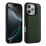 Melkco - Custodia ibrida per telefono in vera pelle con texture litchi a copertura totale., For iPhone Air, For iPhone 16 Pro Max, For iPhone 16 Pro