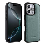 Melkco - Custodia ibrida per telefono in vera pelle con texture litchi a copertura totale., For iPhone Air, For iPhone 16 Pro Max, For iPhone 16 Pro