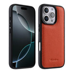 Melkco - Custodia ibrida per telefono in vera pelle con texture litchi a copertura totale., For iPhone Air, For iPhone 16 Pro Max, For iPhone 16 Pro