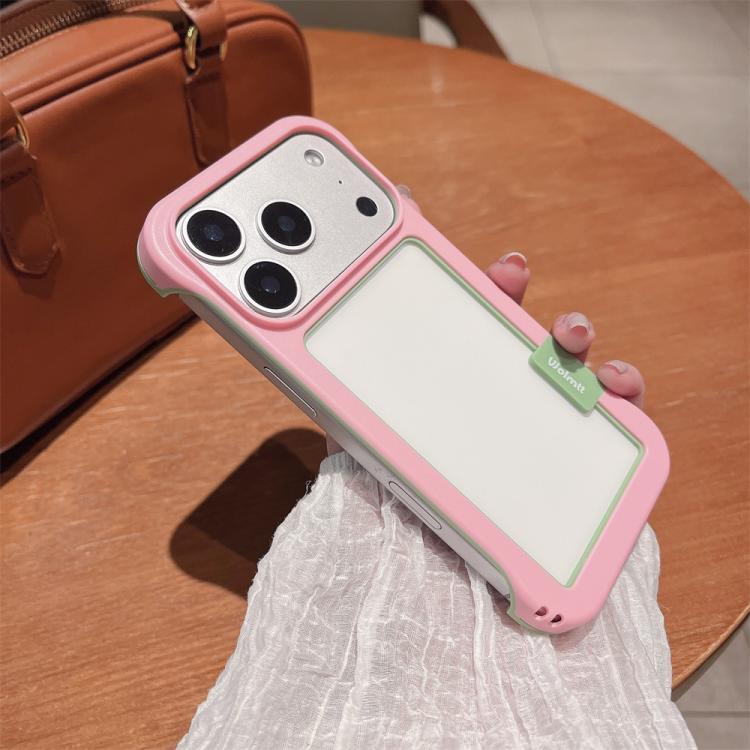 Custodia per telefono Wolmtt Dual-color Candy Hollow Cooling Framed, For iPhone 17 Pro Max, For iPhone 17 Pro