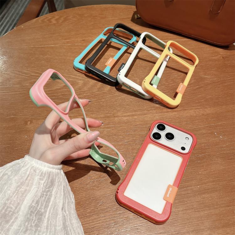 Custodia per telefono Wolmtt Dual-color Candy Hollow Cooling Framed, For iPhone 17 Pro Max, For iPhone 17 Pro