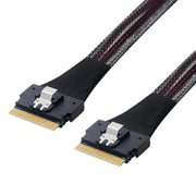WG183 SlimeSAS SFF-8654 8i to SFF-8654 8i High Speed Hard Drive Server Data Transfer Cable, 0.5m, 0.8m