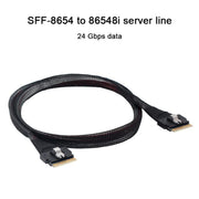 WG183 SlimeSAS SFF-8654 8i to SFF-8654 8i High Speed Hard Drive Server Data Transfer Cable, 0.5m, 0.8m
