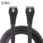 WG183 SlimeSAS SFF-8654 8i to SFF-8654 8i High Speed Hard Drive Server Data Transfer Cable, 0.5m, 0.8m