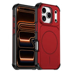 Custodia per telefono antiurto 2 in 1 con airbag magnetico, tinta unita., For iPhone 17e / 16e, For iPhone 17 Pro Max, For iPhone 17 Pro, For iPhone 17